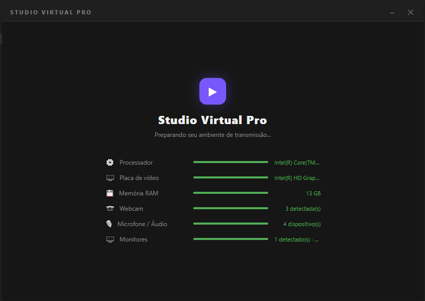 Hardware detectado automaticamente